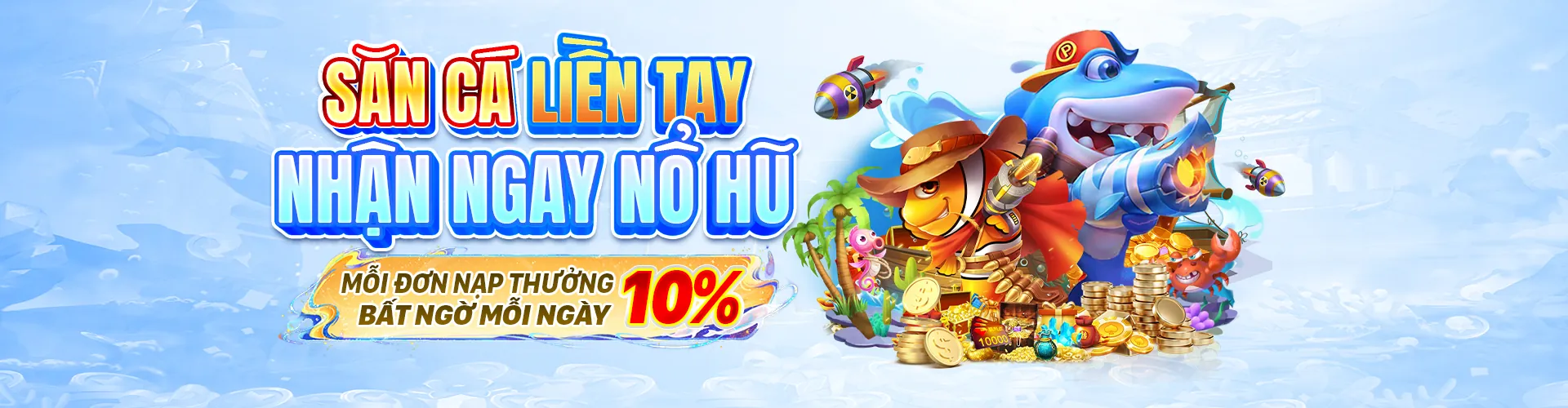 Hình ảnh hero game bắn cá Sodo88 với đại dương và cá đầy màu sắc
